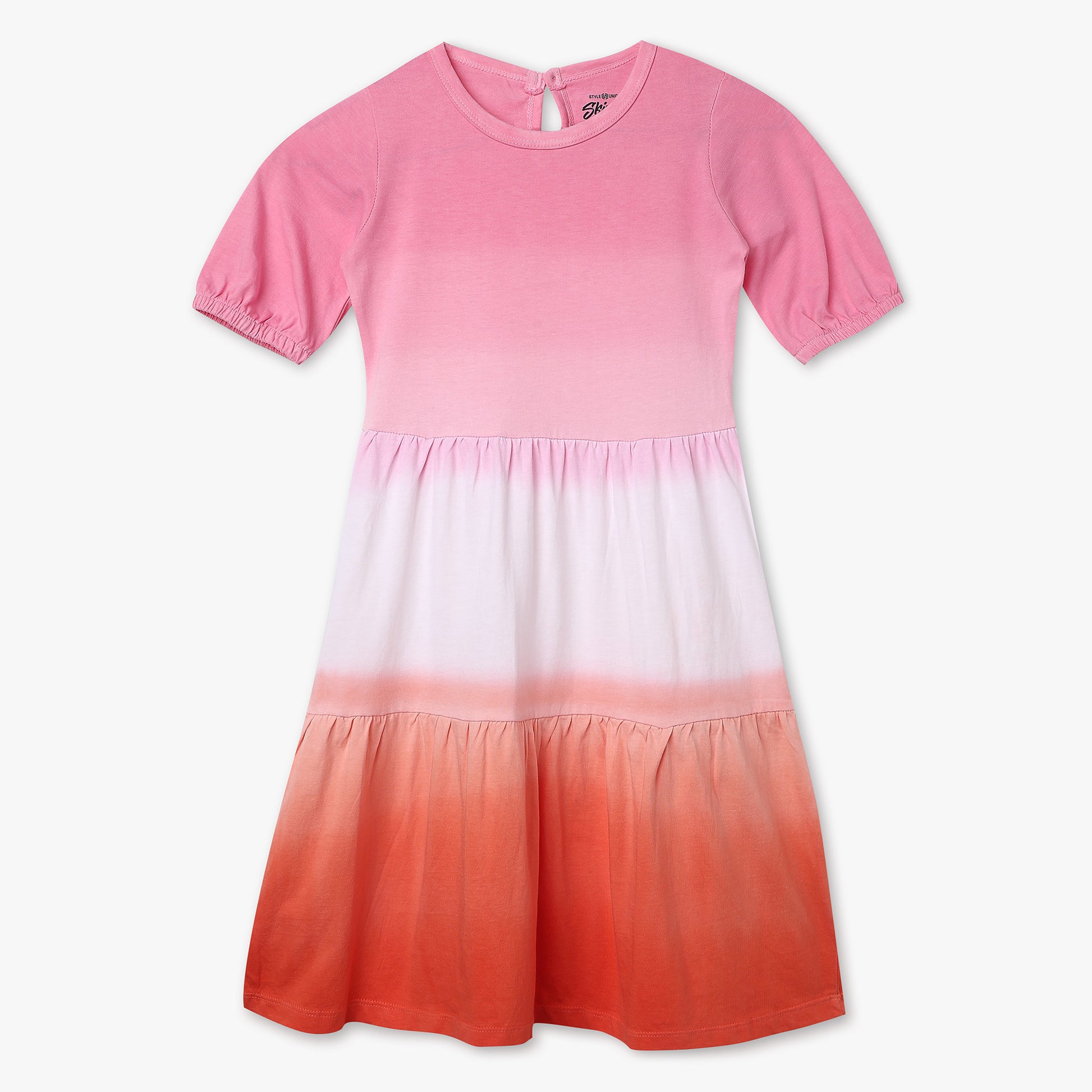 Buy Girls Regular Fit Tie - Dye Cap Sleeve Dress  - Style Union