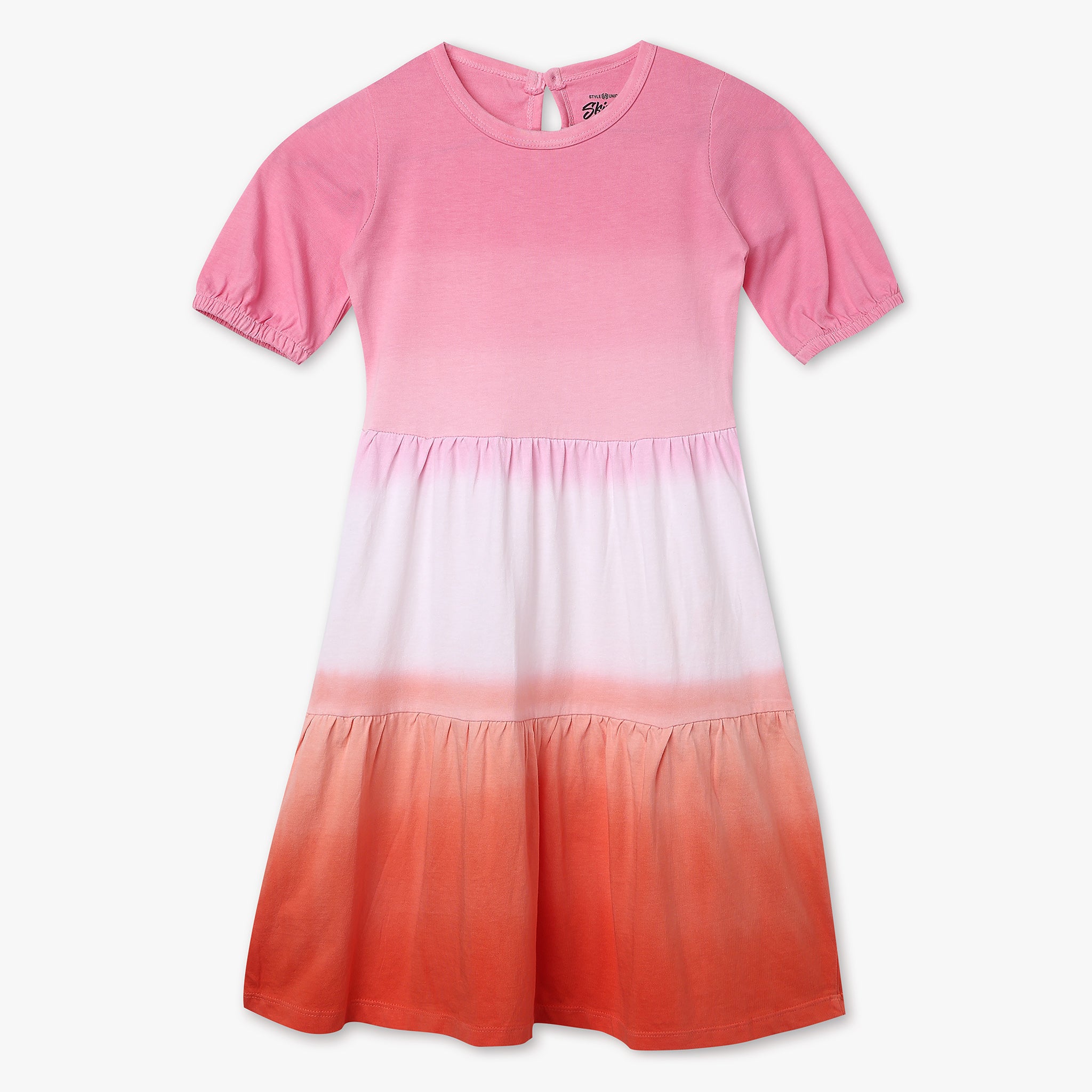 Buy Girls Regular Fit Tie - Dye Cap Sleeve Dress  - Style Union