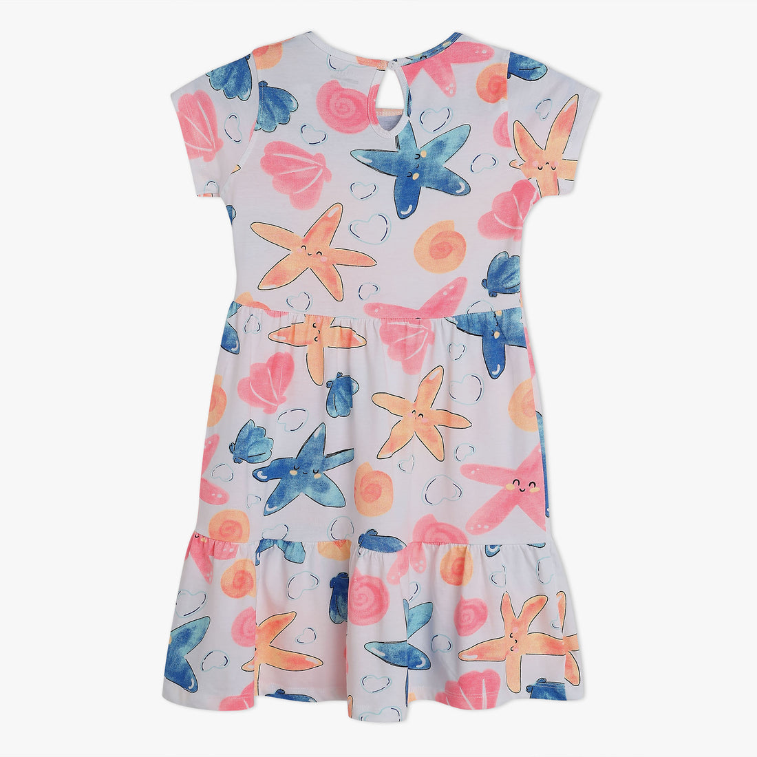Girls Printed Knitted Dress