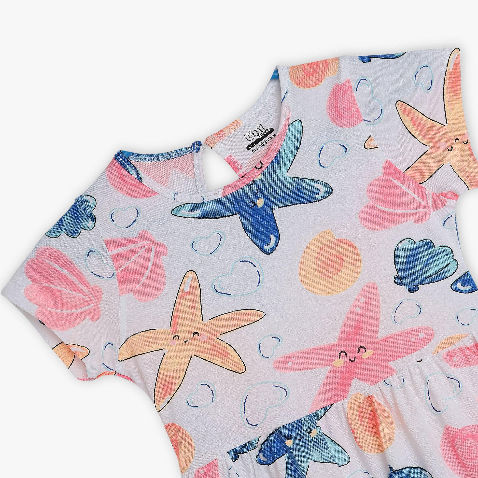 Girls Printed Knitted Dress