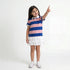 Girls Cotton Clubhouse Days Striped Polo Collar Dress