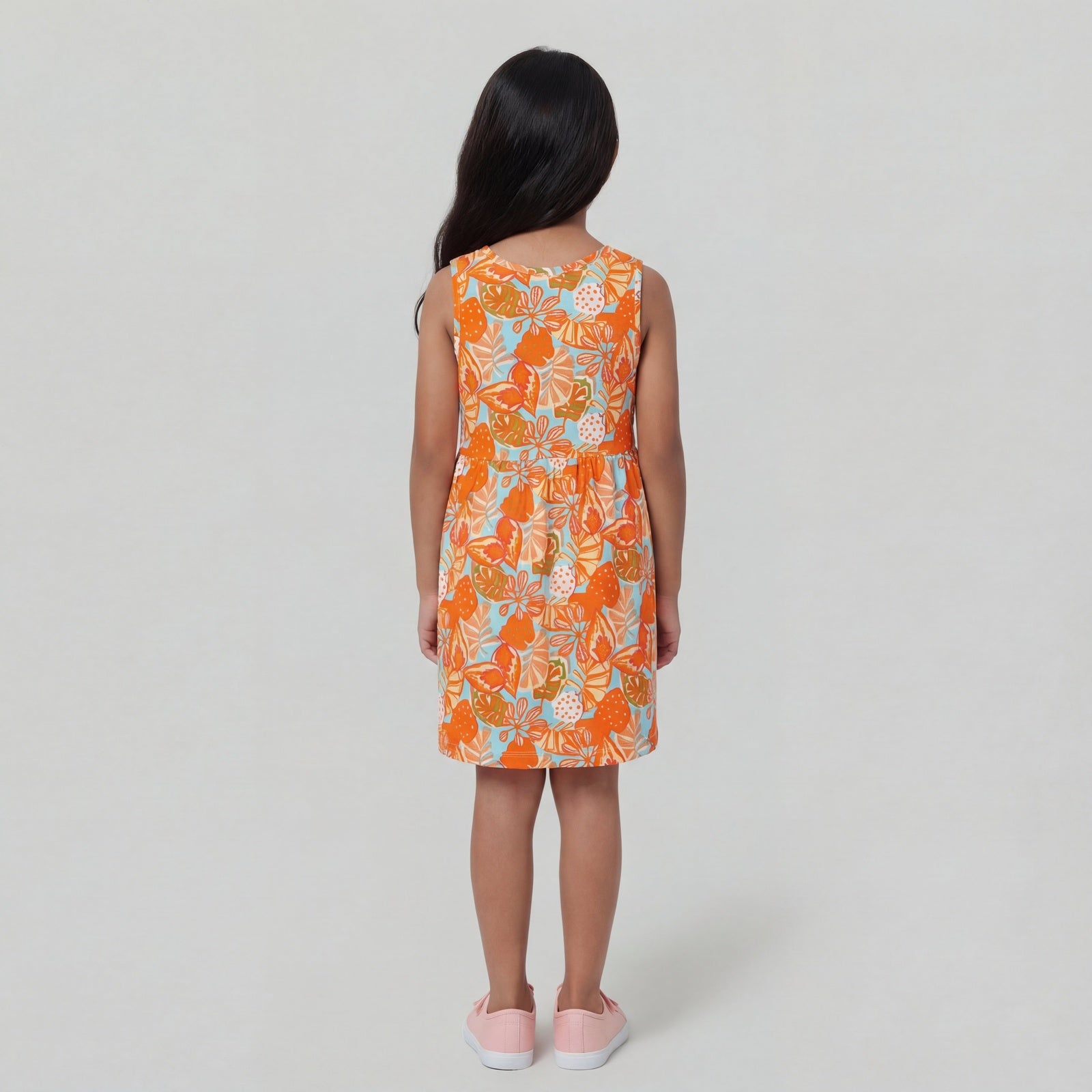 Cotton Printed Sleeveless Frock