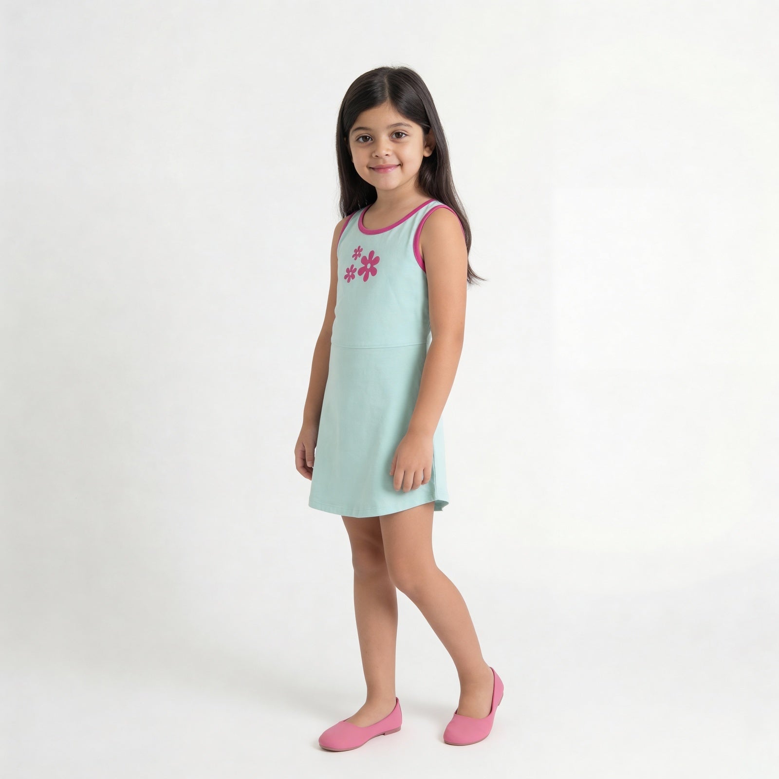 Girls Cotton Printed Weekend Dress