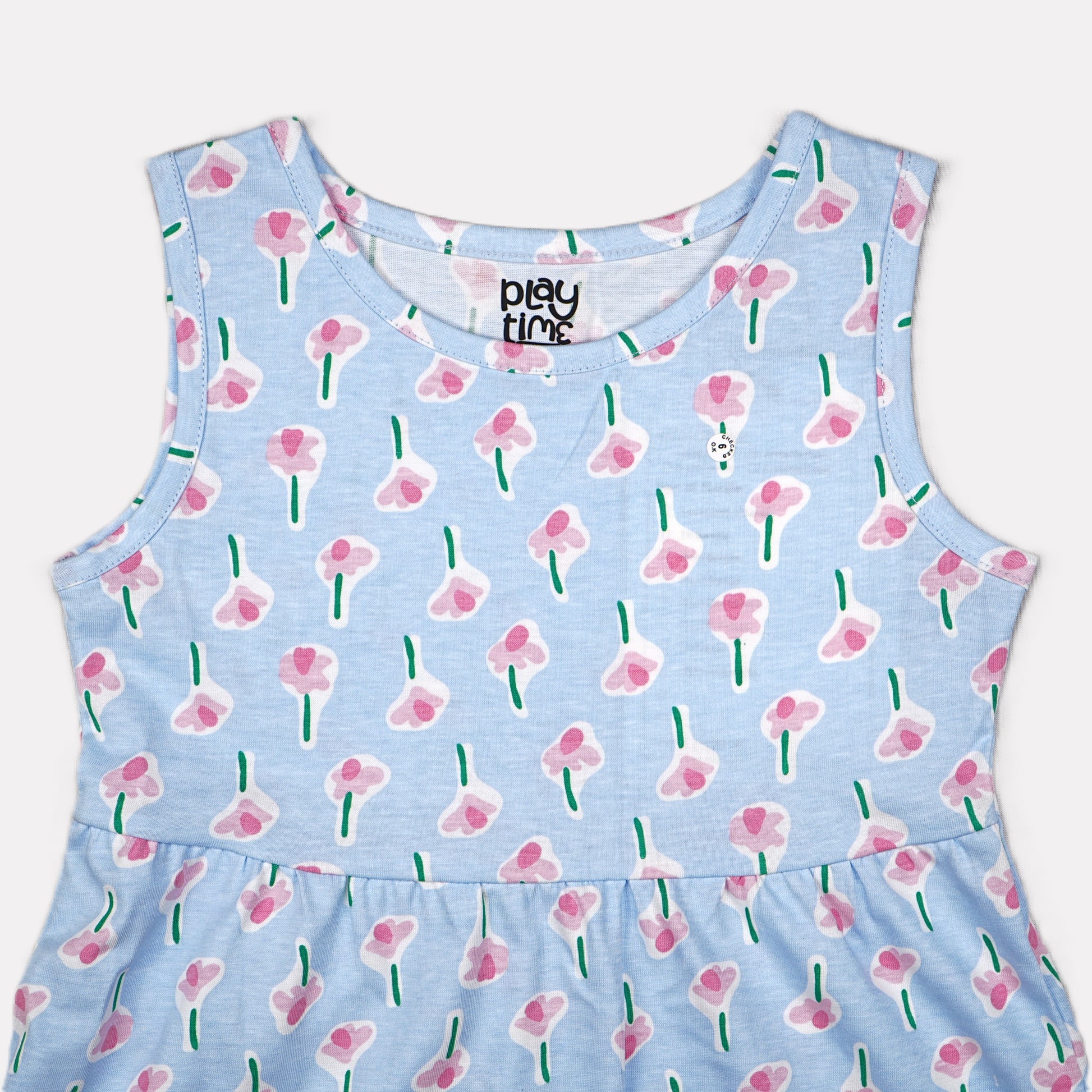 Girls Cotton Printed Dress