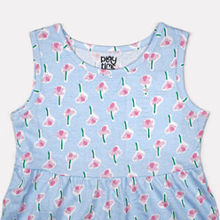 Girls Cotton Printed Dress