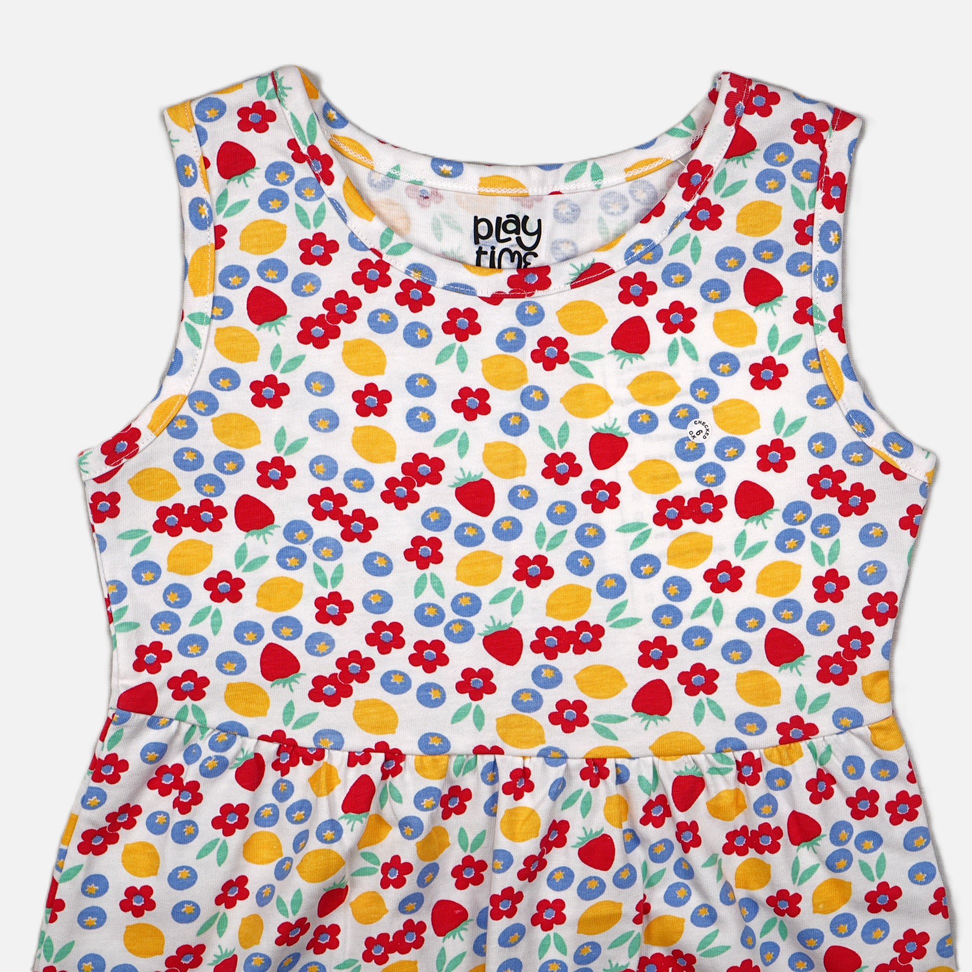 Girls Cotton Printed Dress