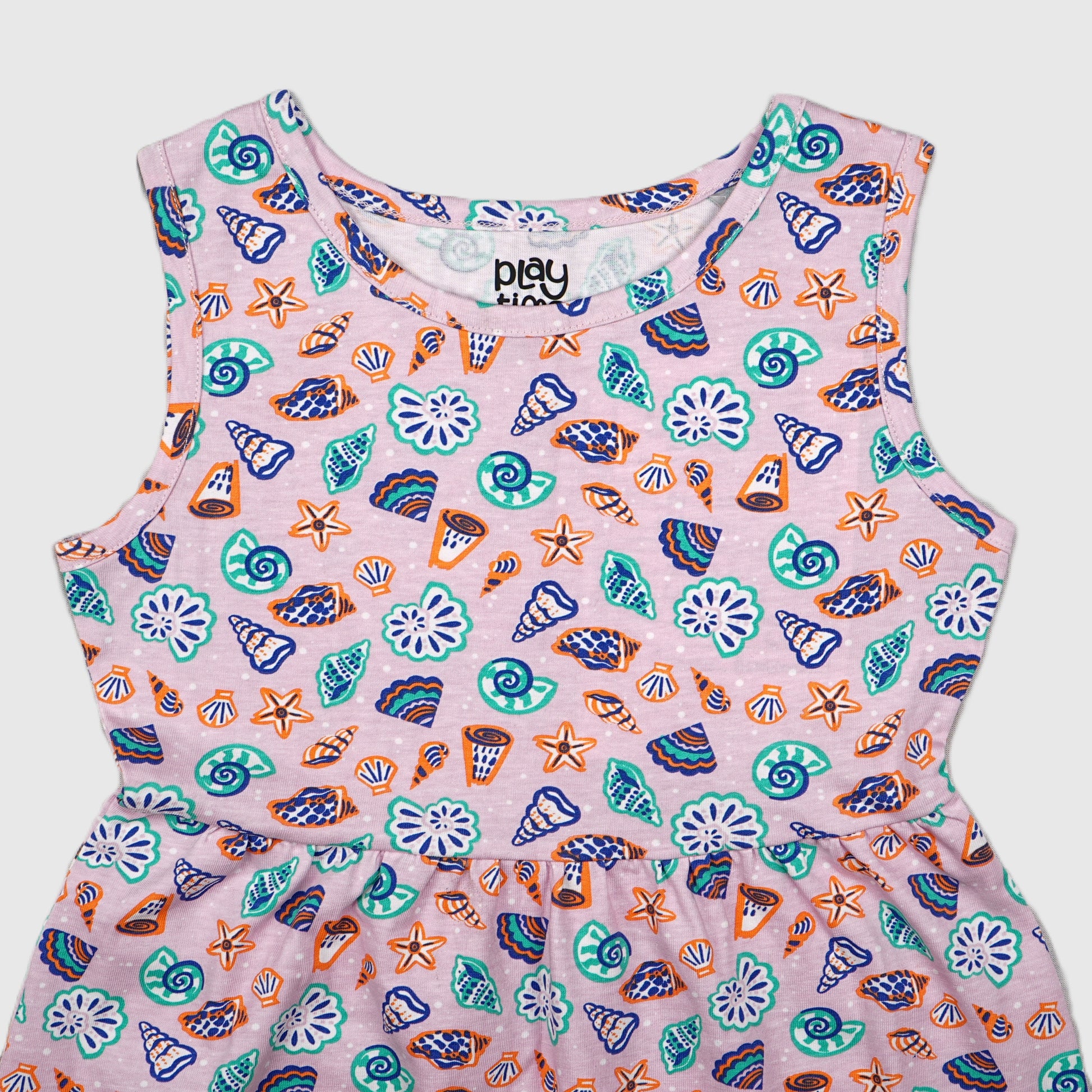 Girls Cotton Printed Dress