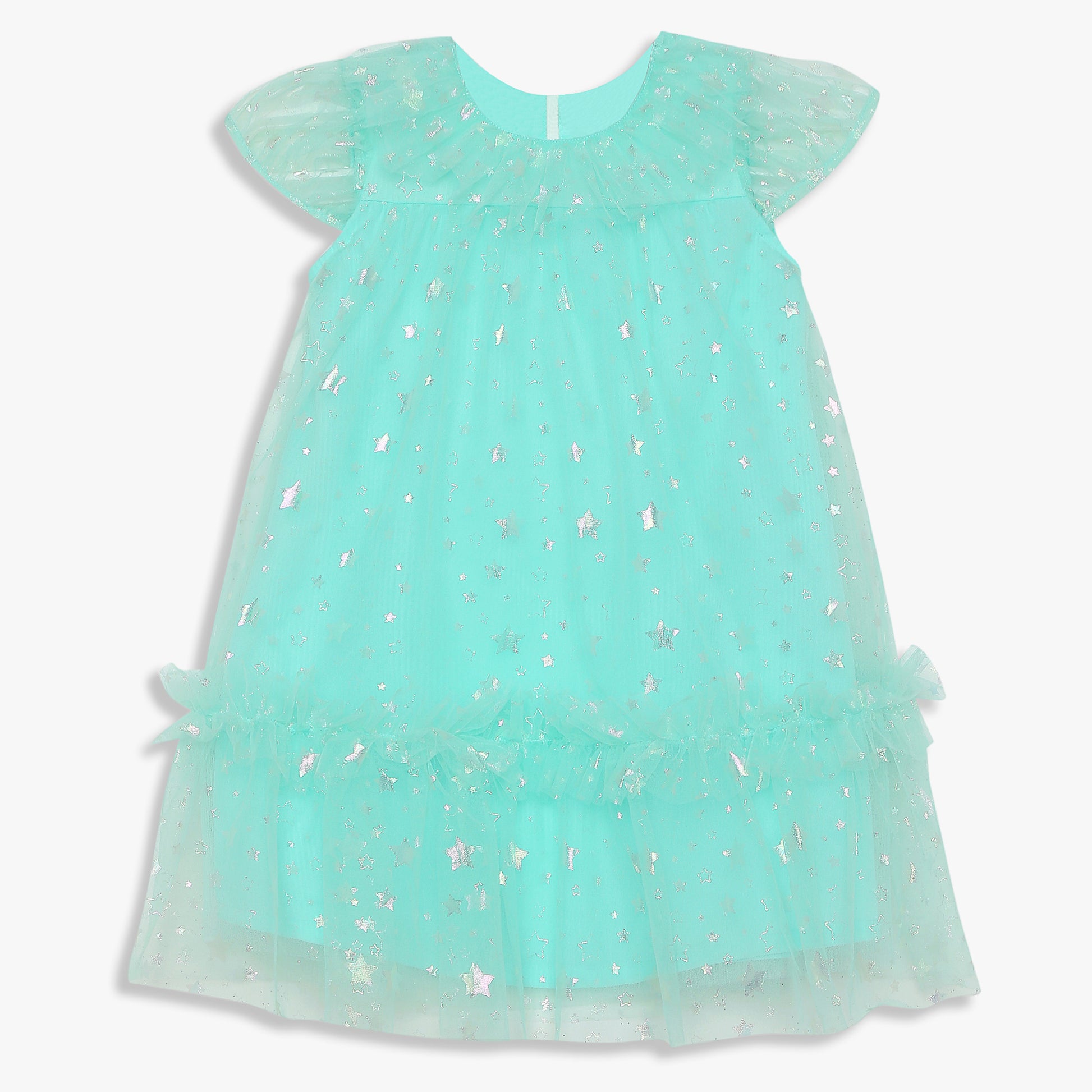 Girls Embellished Knee Length Fairytale A-Line Flared Dress