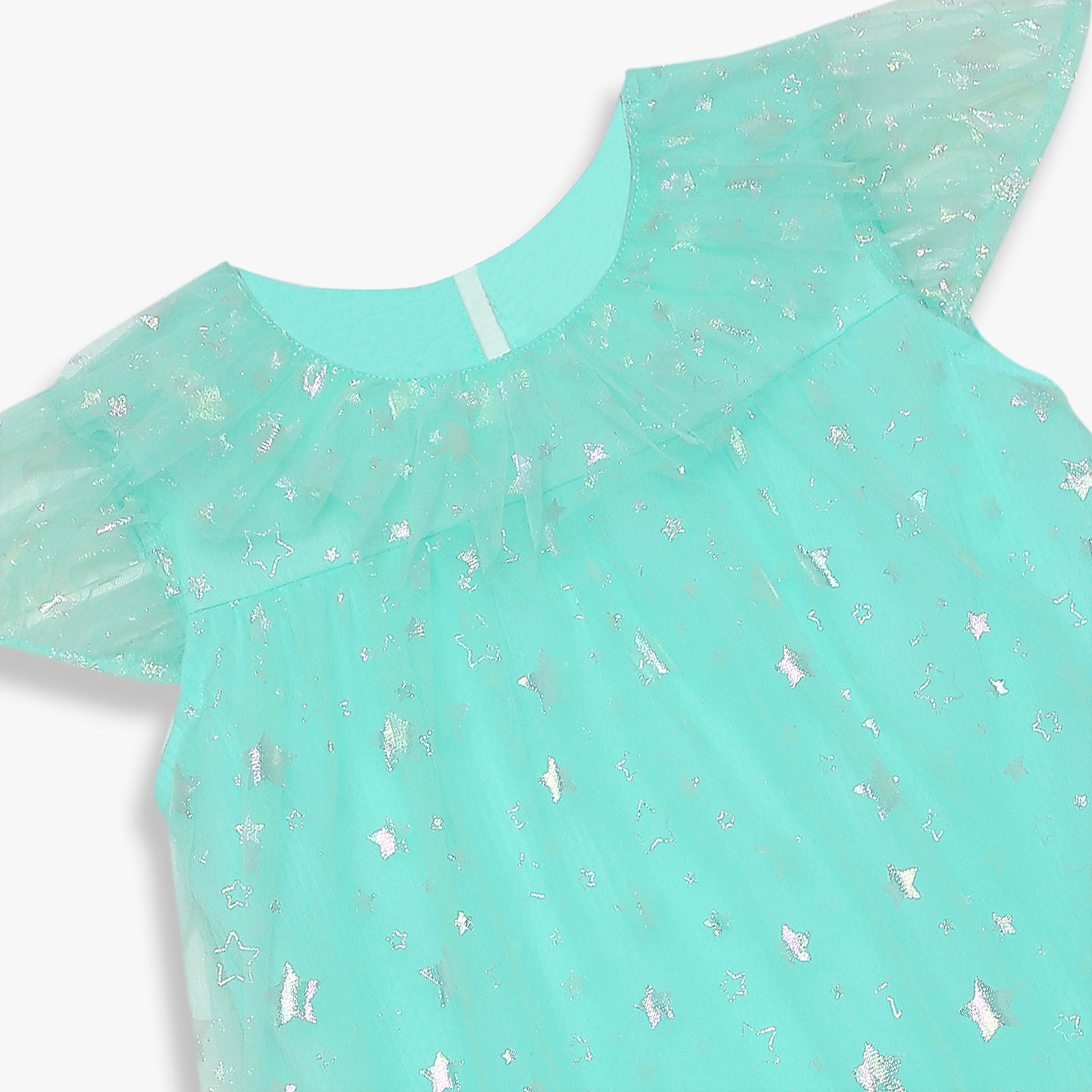 Girls Embellished Knee Length Fairytale A-Line Flared Dress
