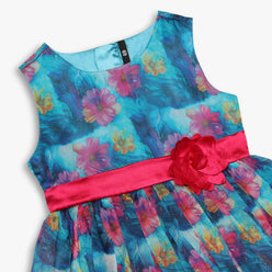 Girls Regular Fit Printed Dress