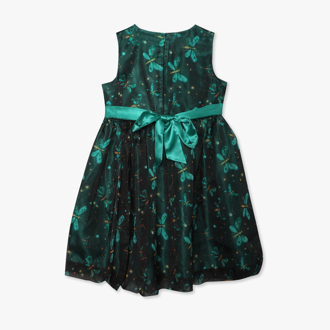 Girls Regular Fit Round Neck Printed Dress