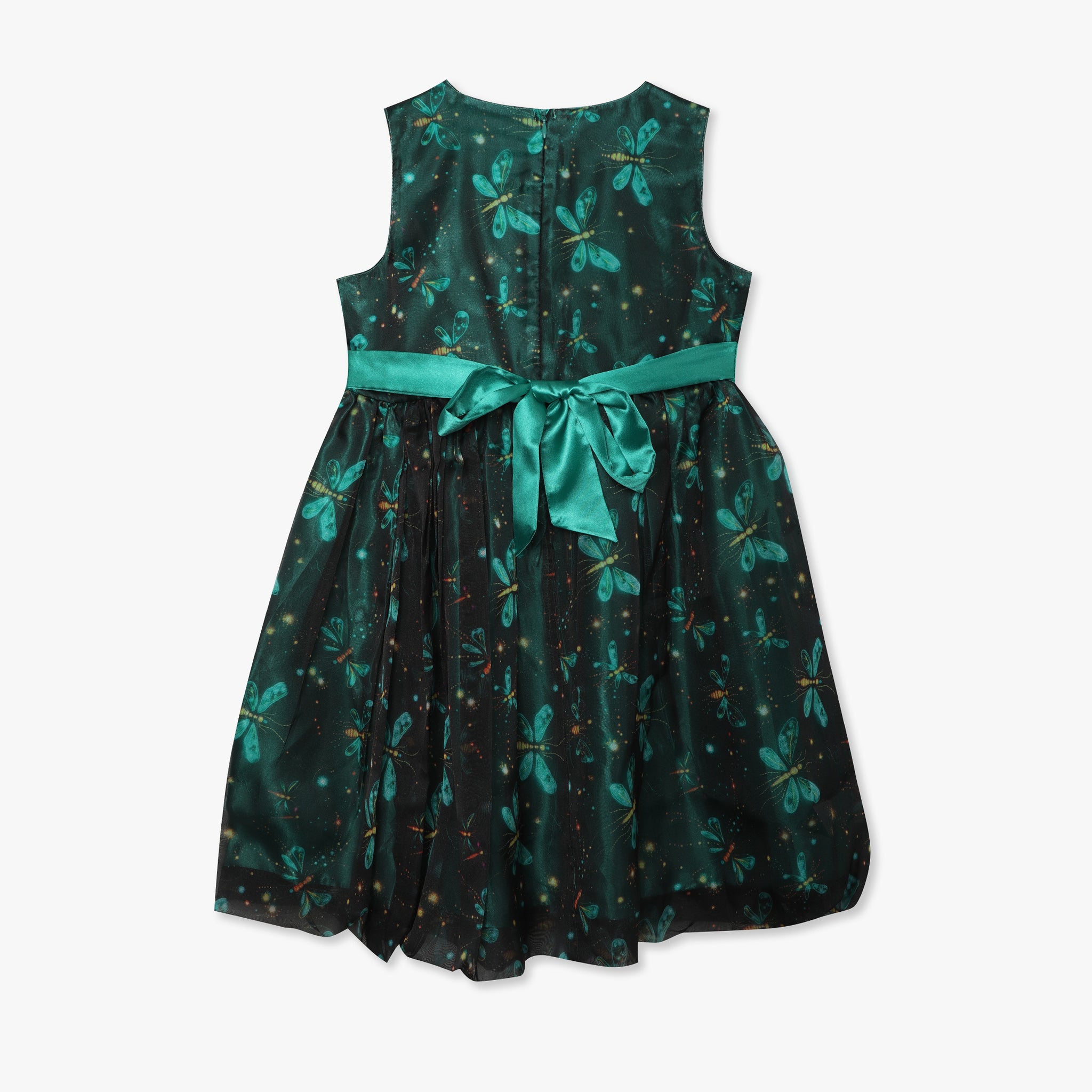 Girls Regular Fit Round Neck Printed Dress