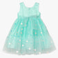 Girls Regular Fit Embellished Round Neck Sleeveless Frock