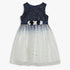 Girls Embellished Knee Length High Fashion Party Sleeveless Dress