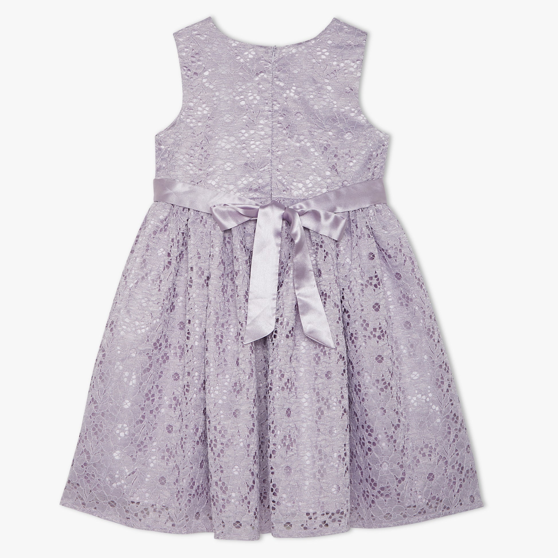 Girls Regular Fit Embellished Round Neck Dress