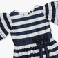 Girls Satin Striped Frock