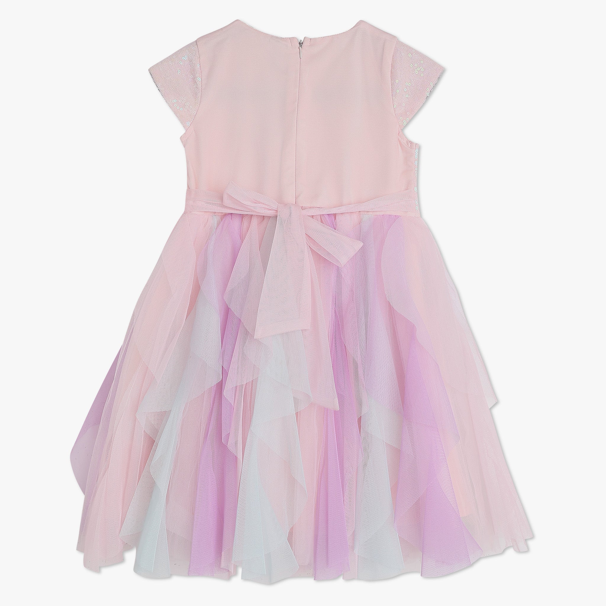 Girls Embellished Satin Party Dress