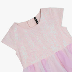 Girls Embellished Satin Party Dress