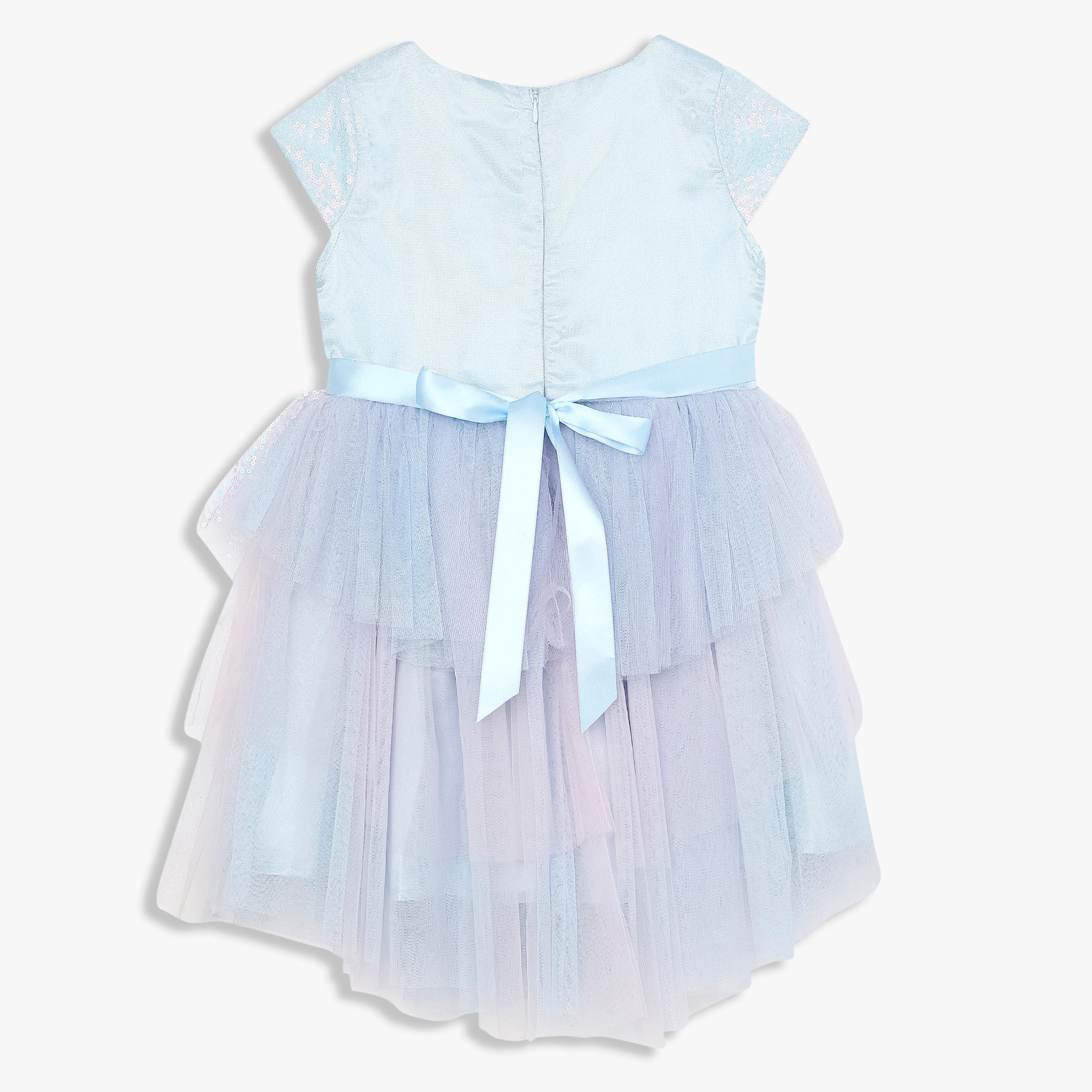 Girls Embellished Satin Party Frock 