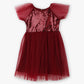 Girls Embellished Satin Party Frock