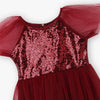 Girls Embellished Satin Party Frock