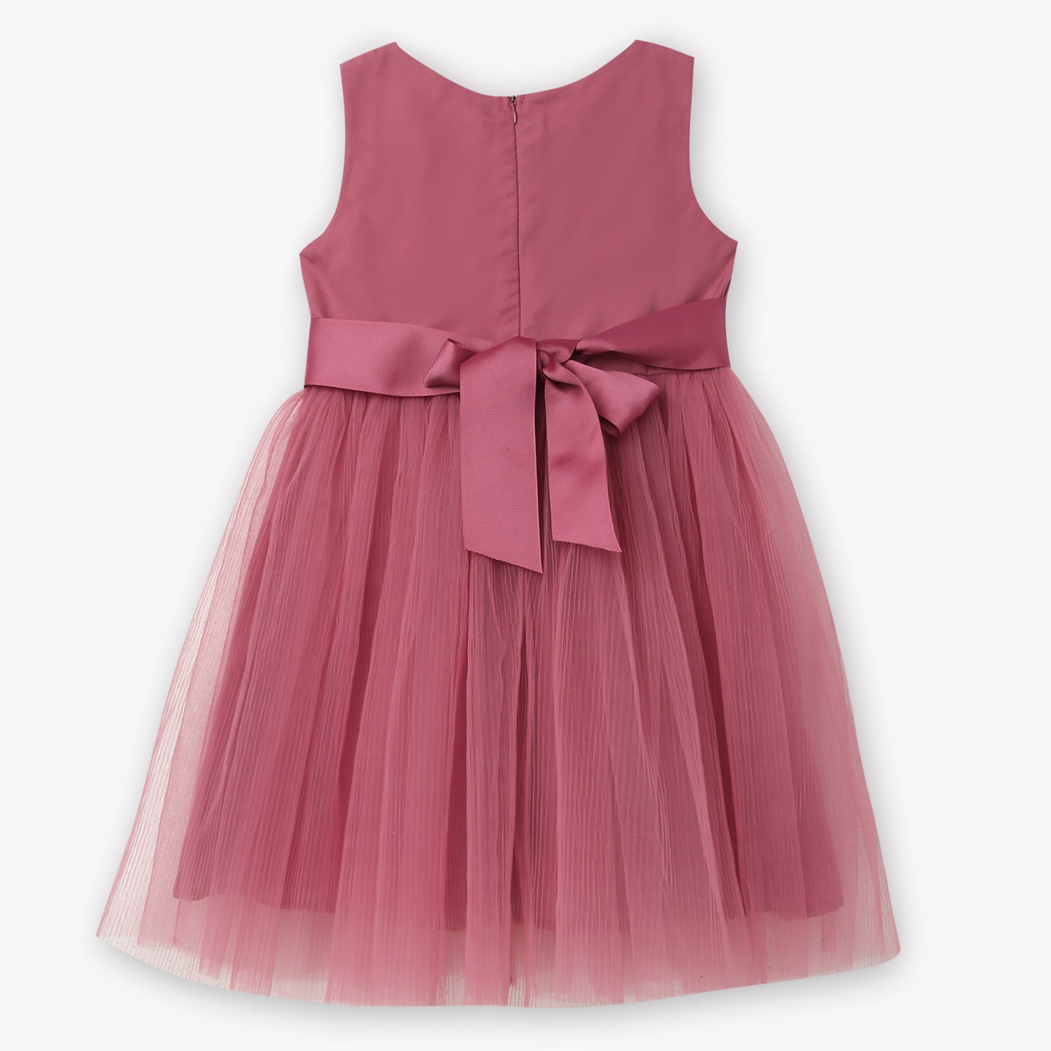 Girls Embellished Satin Party Frock