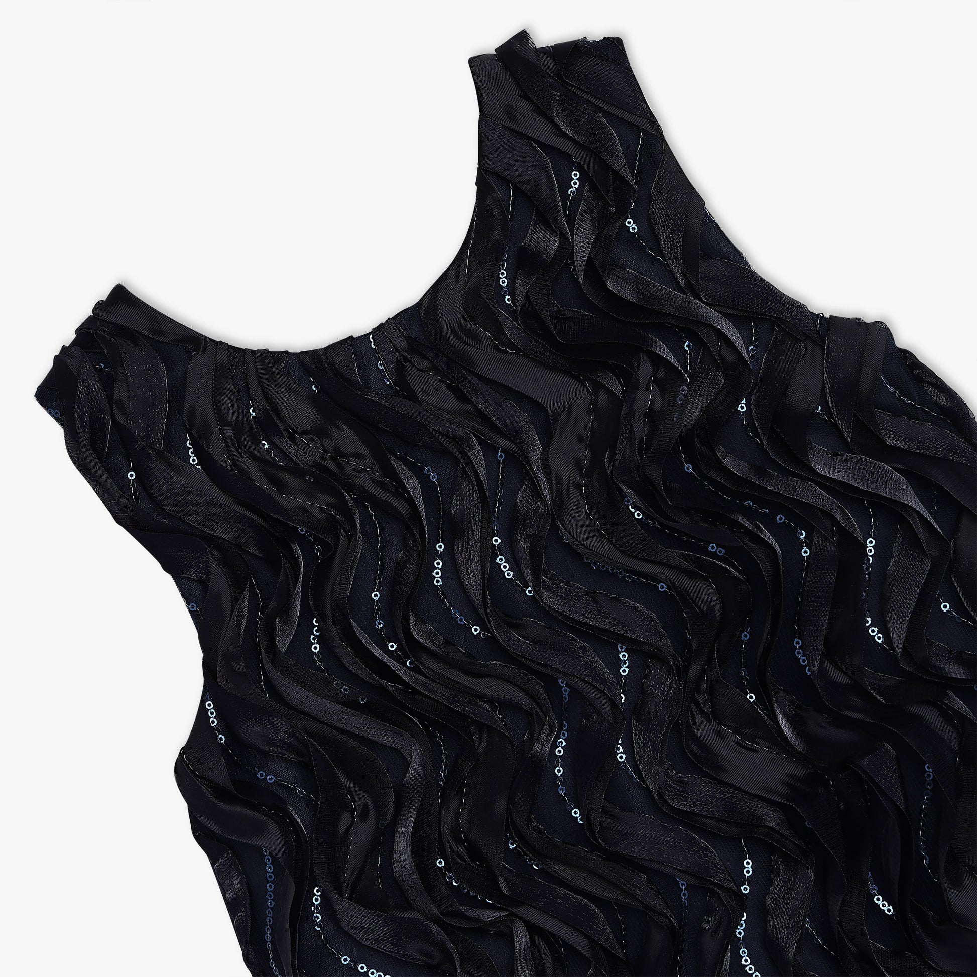 Girls Embellished Satin Party Dress