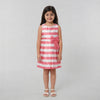 Girls Striped Satin Party Dress