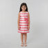 Girls Striped Satin Party Dress