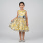Girls Printed Organza Dress