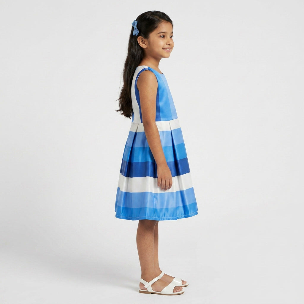 Girls Printed Flared Dress