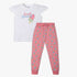 Girls Regular Fit Printed T-Shirt with Trackpant Sleepwear Set