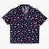Girls Relaxed Fit Printed Lapel Collar Shirt with Shorts Sleepwear Set