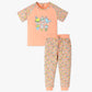 Girls "Must Have Snooze Coordinate Set. Refreshing Graphic T-Shirt With Matching Pattern Printed Trackpant. Comfortable Body For Ease. Breathable And Absorbent 100% Cotton Single Jersey Fabric."
