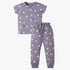 Girls All Over Print Knitted Crew Neck T-Shirt With Trackpant Sleepwear Set