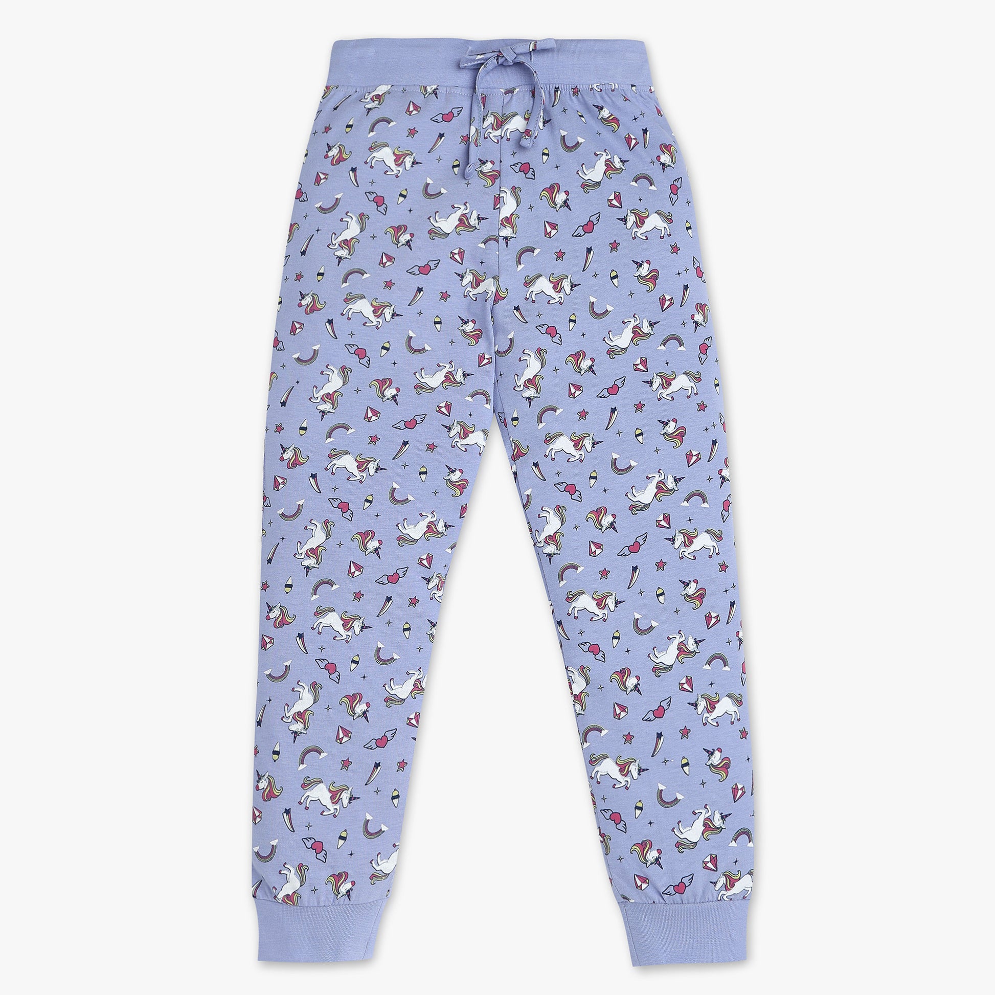 Buy Girls Regular Fit Printed Full Sleeve T-Shirt With Trackpant Sleepwear Set  - Style Union