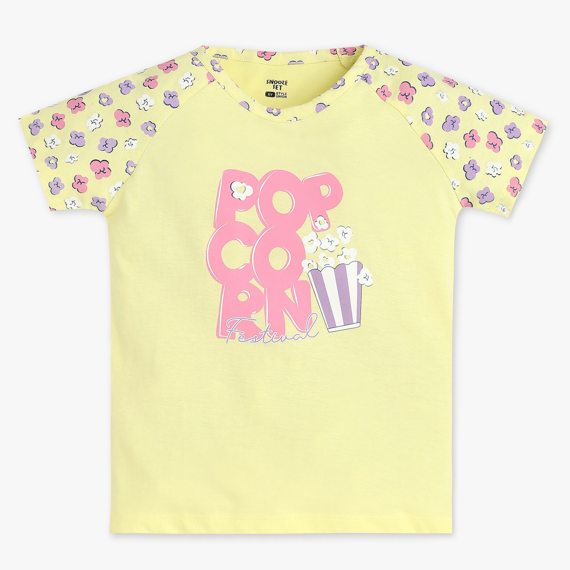 Buy Girls Regular Fit Printed Full Sleeve T-Shirt With Trackpant Sleepwear Set  - Style Union