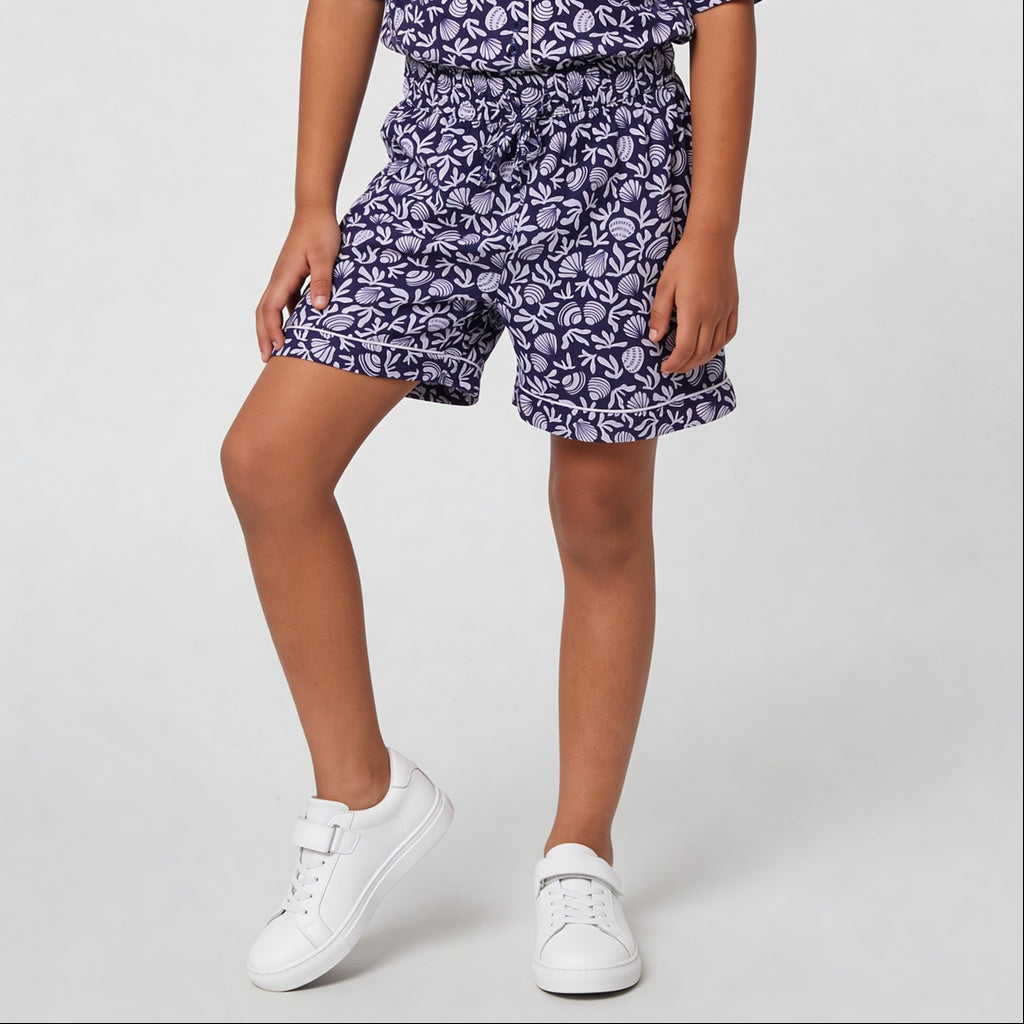 Girls Printed T-Shirt with Shorts Sleepwear Set