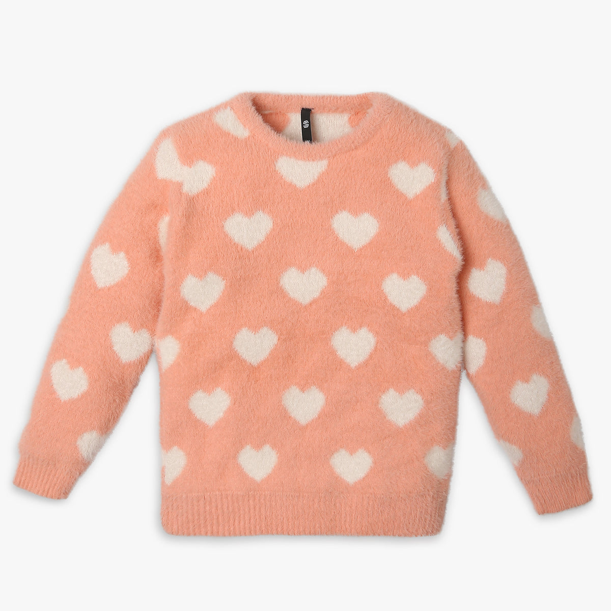 Girls Regular Fit Jacquard Sweater