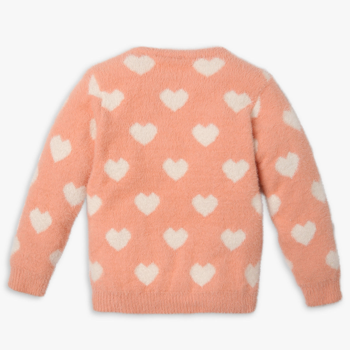 Girls Regular Fit Jacquard Sweater