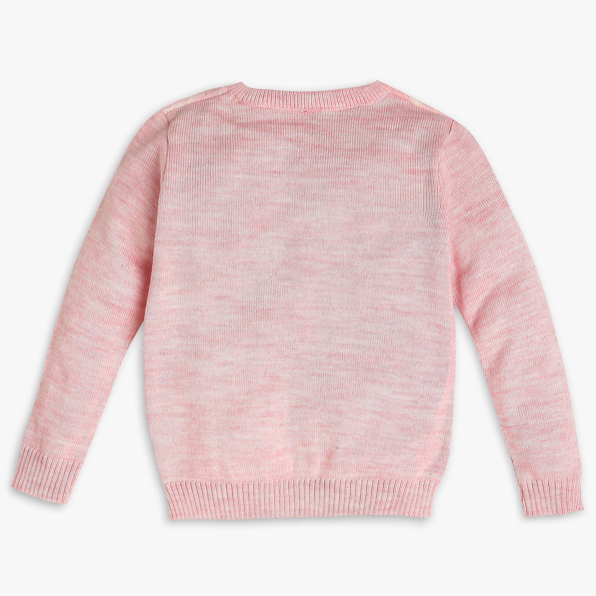Girls Regular Fit Jacquard Sweater