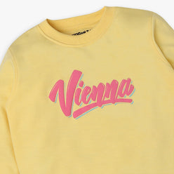 Girls Regular Fit Jacquard Sweatshirt