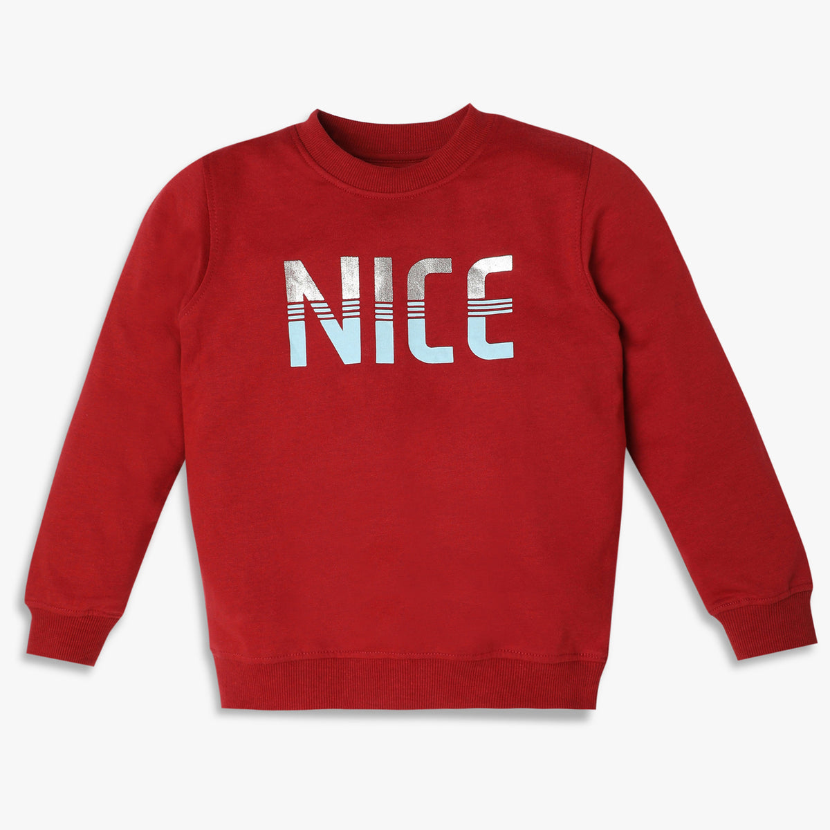 Girls Regular Fit Jacquard Sweat Tees