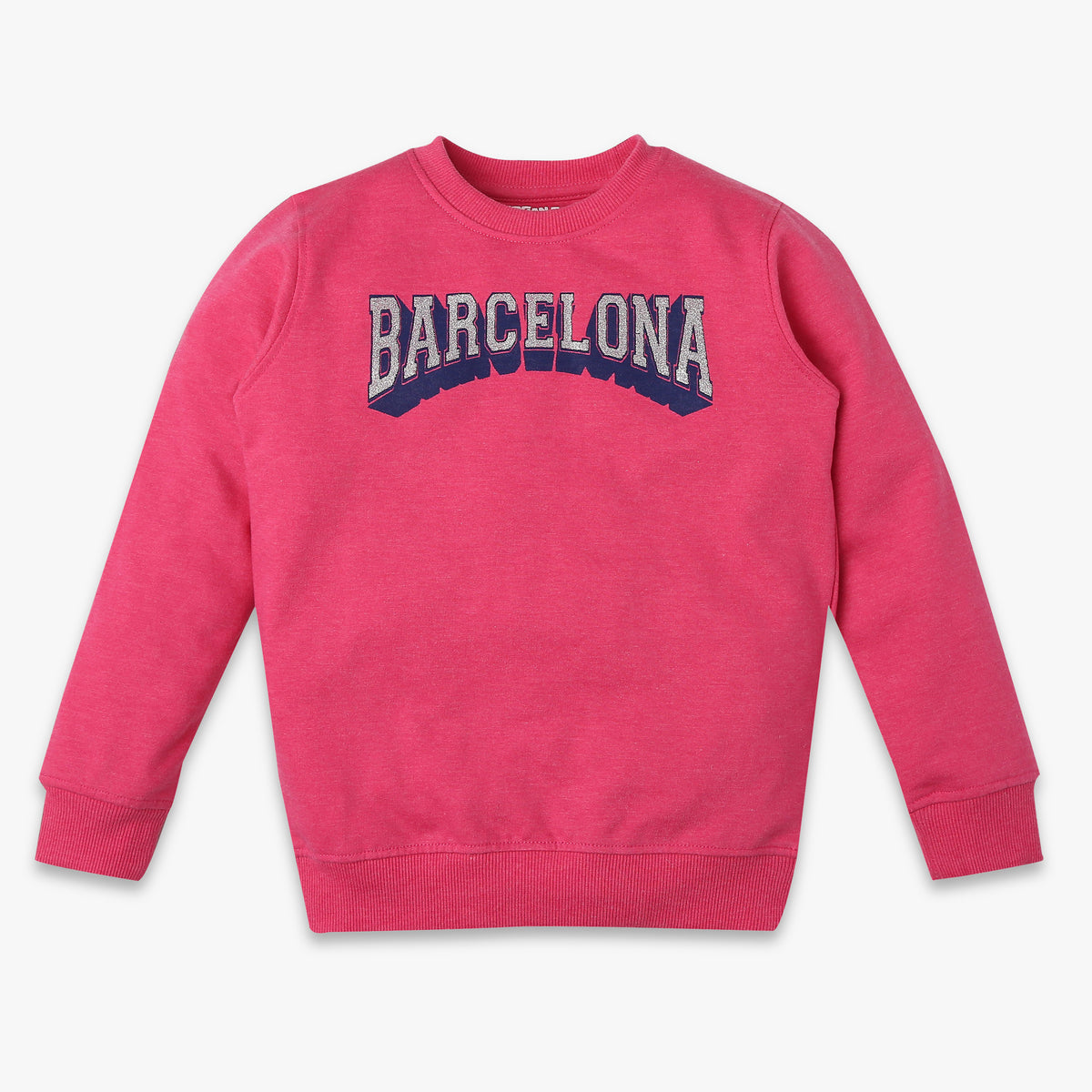 Girls Regular Fit Jacquard Sweat Tees