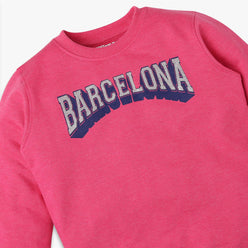 Girls Regular Fit Jacquard Sweat Tees