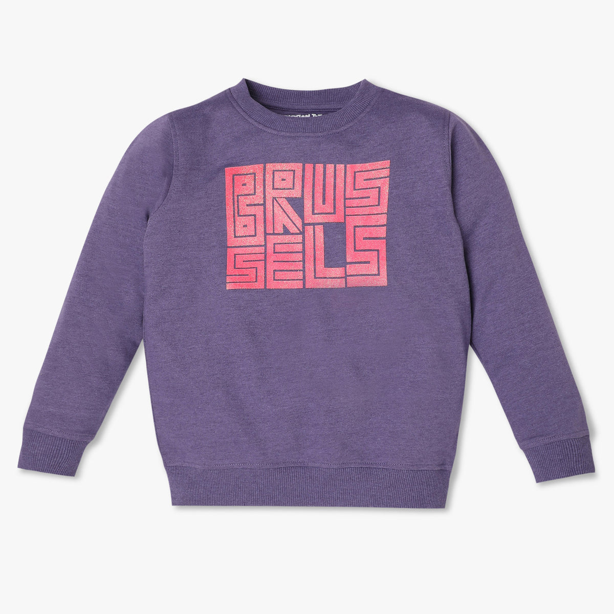 Girls Regular Fit Jacquard Sweat Tees
