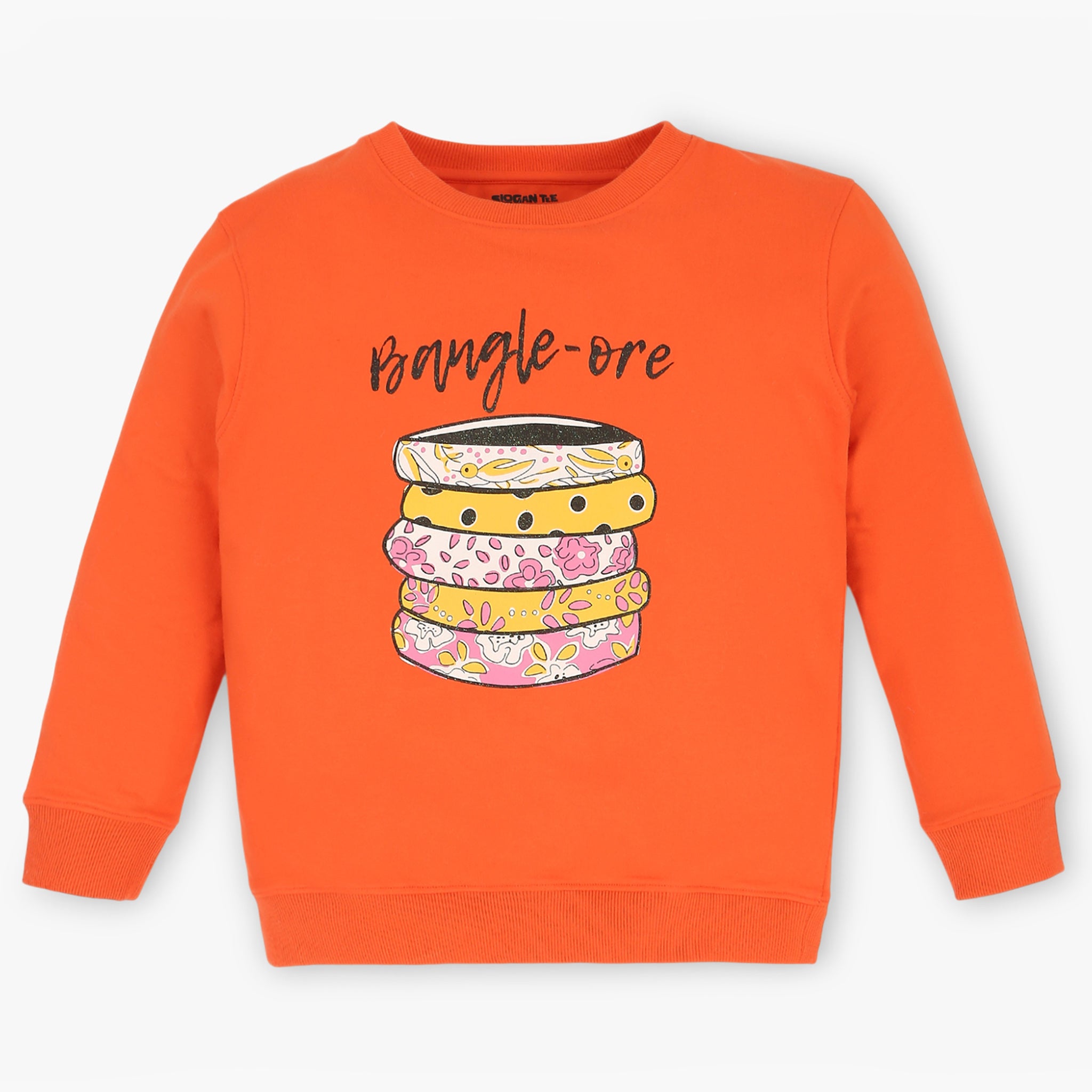 Girls Graphic Cotton Polyester Sweat Tee