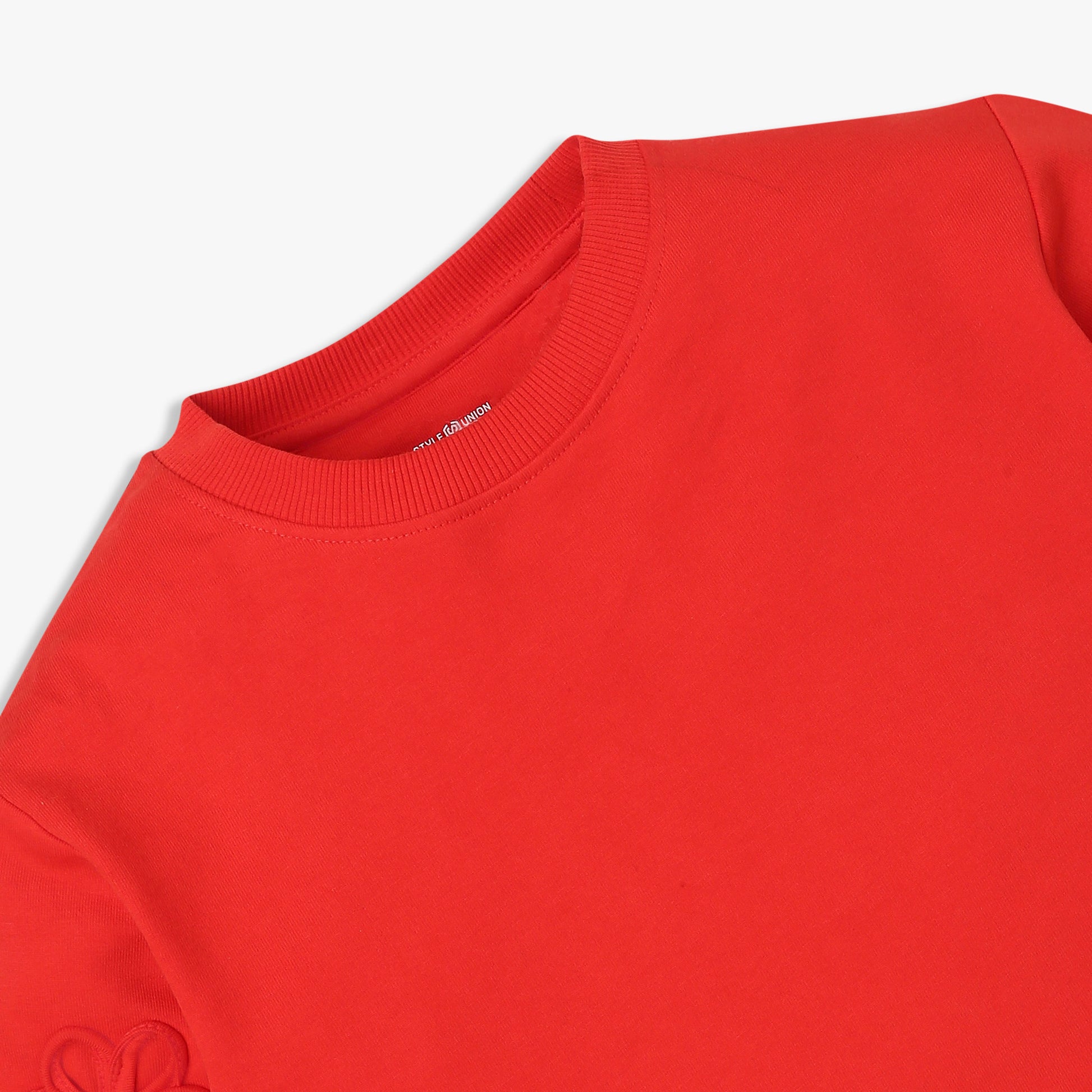 Girls Embellished Cotton Pop Sweat Tee
