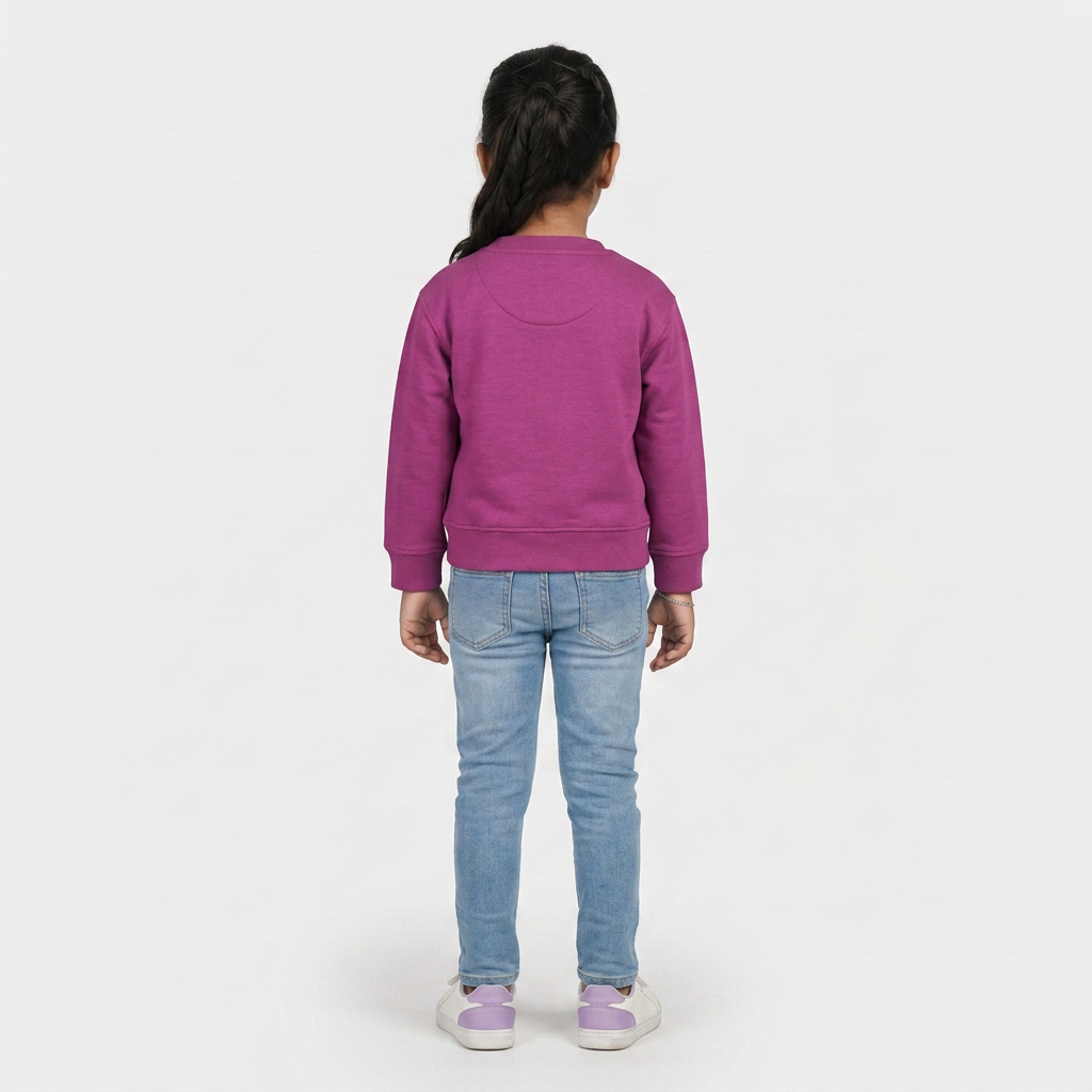 Girls Embellished Crew Neck Sweat Tee