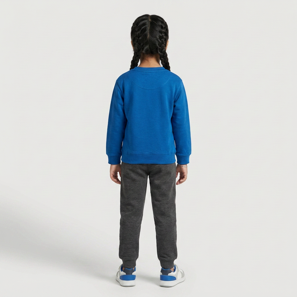Girls Cotton Embellished Crew Neck Sweat Tee